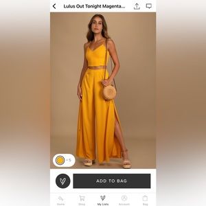 Lulus 2-piece yellow outfit!